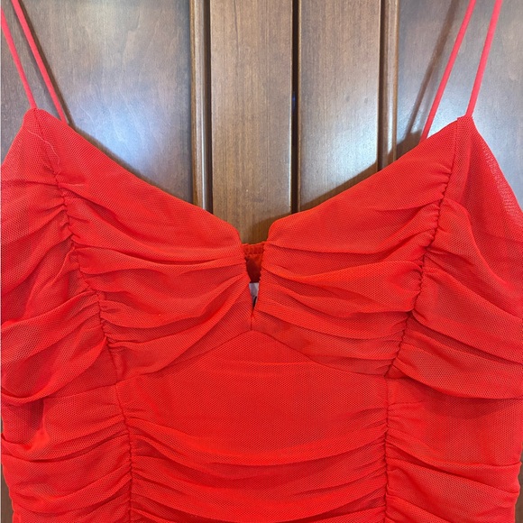 NWOT Princess Polly Ruched Red Mini Dress - Picture 3 of 8